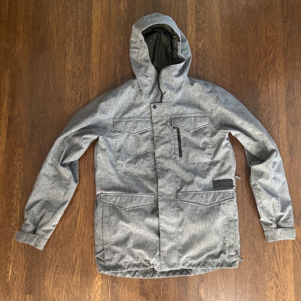 Burton Dhaka Men's Insulated Ski & Snowboard Jacket, Large, Gray